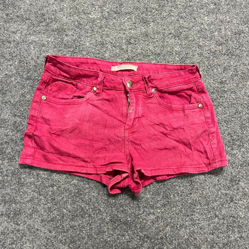 21 Denim Shorts Womens Size 28 Pink Low Rise Five Pocket Casual Summer Stretch